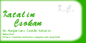 katalin csokan business card