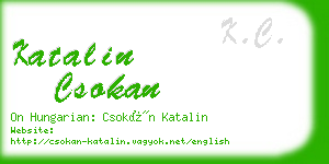 katalin csokan business card